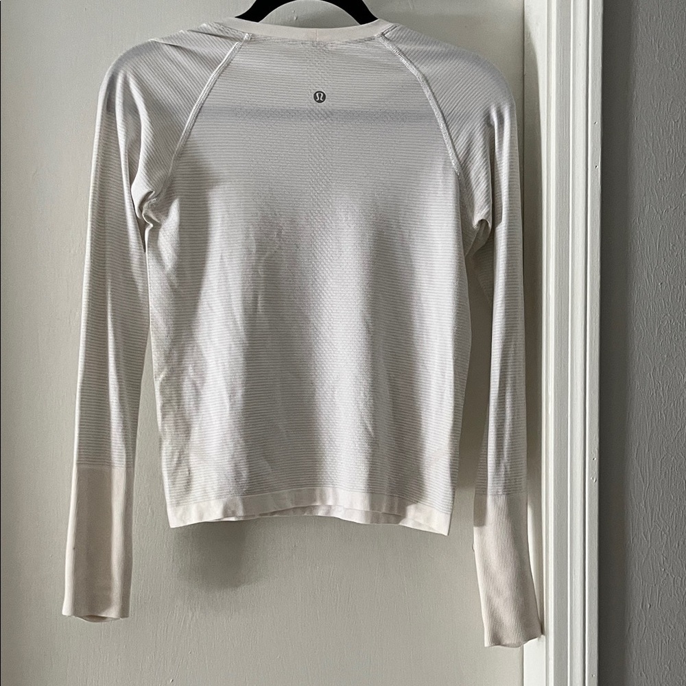 Lululemon White Long Sleeve Top